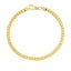 14K Yellow Gold 4.4mm Semi-Solid Square Franco Chain Bracelet 7.4grams 8.75inch