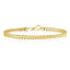 14K Yellow Gold 4.4mm Semi-Solid Square Franco Chain Bracelet 7.4grams 8.75inch