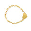 Gold Chain with Glossy Heart Charm Bracelet