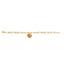 Paperclip Chain with Diamond-cut Heart Charm 14K Gold Bracelet