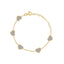 Two Tone Diamond Cut Hearts Bracelet