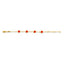 Baby Red Hearts within Diamond Cut Heart 14K Gold Bracelet