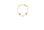 Baby Red and White Heart 14K Gold Bracelet