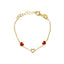 Baby Red and White Heart 14K Gold Bracelet