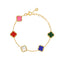 Multicolored Clover Bracelet