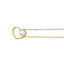 Gold Open Sliding Heart and Freshwater Pearl Pendant Necklace
