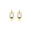 Hanging Gold Earring with Malachite