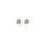 Flower Sapphire CZ 14k Gold Stud Earring