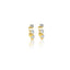 Two Toned Hearts Hoop Earring