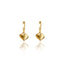 Glossy Gold Heart Drop Huggies Earrings