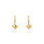 Gold Tapered Heart Hanging Earring