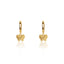Gold Tapered Butterfly Drop Huggies Earring