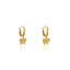 Gold Tapered Butterfly Drop Huggies Earring