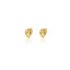 Gold Heart with Stone Stud Earring