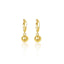 Faceted Gold Ball Drop Huggies Earring
