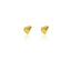 Gold Tapered Heart Stud Earring