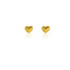 Gold Tapered Heart Stud Earring