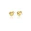 Puff Diamond Cut Gold Heart Earring (3 Sizes)