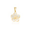Mother of Pearl and Gold Flower Charm