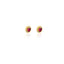 Round Ruby CZ Gold Stud Earring (Available in 2 sizes)