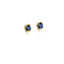 Sapphire Square Stud Gold Earring (2 Sizes)