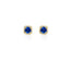 Sapphire Square Stud Gold Earring (2 Sizes)