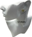 Puff Diamond Cut Gold Heart Earring (3 Sizes)
