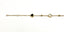 14k Gold Black Onyx and Mother of Pearl Heart Bracelet Adjustable 7.75" 3grams