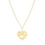 14k Yellow Gold Cutout Heart Love Charm Pendant with 18" Chain Necklace 2.2Gr