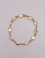 14k Gold Matte Stamping and Shiny Heart  Bracelet 6 inch 3.01 grams