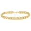 10K Yellow Gold 6.2mm Diamond Cut Square Link Chain Bracelet 4.3Grams 7.25inch