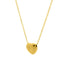 14K Yellow Gold Small Puffed Up Heart 18" Necklace with Lobster Clasp