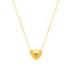 14K Yellow Gold Small Puffed Up Heart 18" Necklace with Lobster Clasp