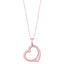 14K Rose Gold Polished Heart Necklace 18inch 2.50grams