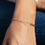 14k Yellow Gold 7" Lite Heart Figaro Curb Link Chain Bracelet 4.5mm 2.64grams