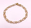 14K Gold Geometric Link with Ball Accents Bracelet Lobster Claw 7.25 inch 2.88g