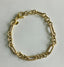 14K Gold Textured and Shiny Link Bracelet 7.25" with Lobster Clasp 3.99 grams