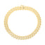 14k Gold Chevron Diamond Laurel Leaf Link Polished Bracelet 0.215ct 7.5" 7.4mm