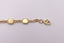 14k Gold Matte Stamping and Shiny Square Pebble Bracelet 7 inch 3.69 grams