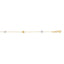 14K Two-tone Gold 10" Diamond Cut Heart Anklet 1.70grams Lobster Clasp