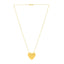 14K Gold Large Puffed Up Heart 18" Necklace with Lobster Clasp Polished Finish