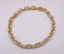 14K Gold Textured Link Bracelet 7.75" with Lobster Clasp 3.50 grams