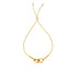 14K Yellow Gold Adjustable Interlocked Rings Friendship Bracelet 9.25" 2.81grams