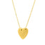 14K Gold Large Puffed Up Heart 18" Necklace with Lobster Clasp Polished Finish