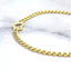 14k Yellow Gold Polished Heart Curb Link Chain Bracelet 7inch 3.4 mm  2.4 grams