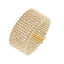 14K Gold Two-Tone Diamond Cut Large Red Carpet 7" Bracelet Bangle 42.1grams