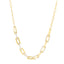 14K Gold Two-Tone Pallina Paperclip Link Necklace with Lobster Clasp 18"