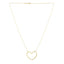 14K Yellow Gold Large Open Heart 18" Necklace with Lobster Clasp 2.33grams 12mm