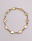 14k Gold Matte Stamping and Shiny Heart  Bracelet 6 inch 3.01 grams