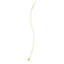 14K Yellow Gold Elongated Heart & Bead Station 18" Necklace 1.67grams